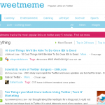 Tweetmeme, tracks the most popular links on twitter every 5 minutes