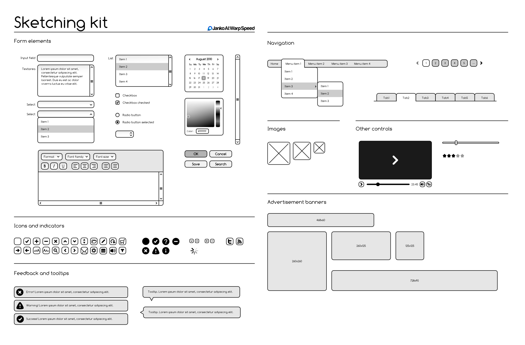 Free Sketching & Wireframing Kit 