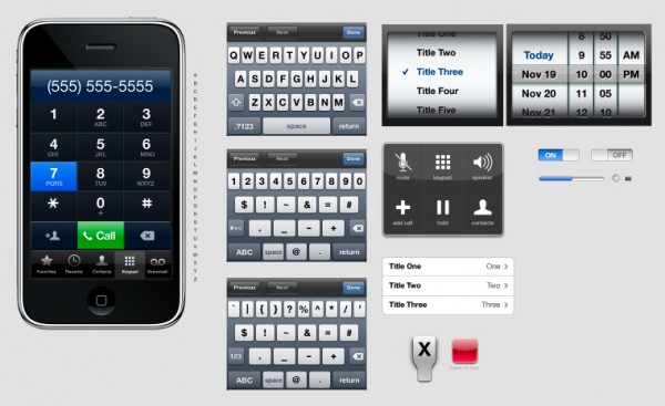 iphone 600x367 iPhone GUI 3.0 and Palm Pre PSD