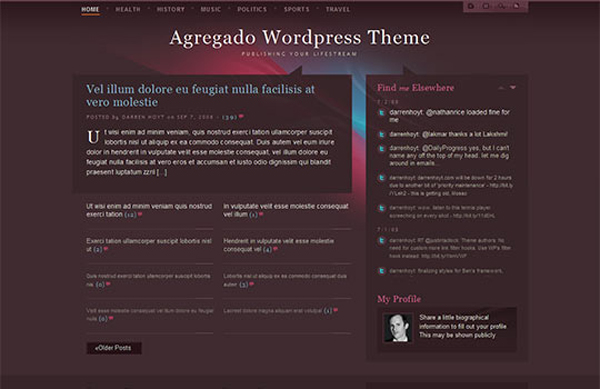 agregado 15 High Quality Free PSD Wordpress Theme