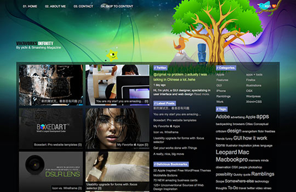 infinity 15 High Quality Free PSD Wordpress Theme