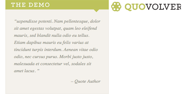 quovolver Quovolver   Simple jQuery Plugin For Revolving Quotes