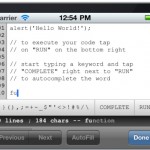 A JavaScript IDE for the iPhone