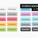 10 Simple Web Buttons in PSD Format