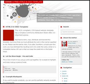 OWMX 1 40 Free HTML5 and CSS Templates